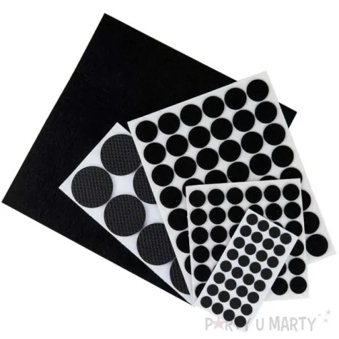 podkladki pod meble mix black czarne 125 szt