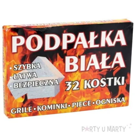 podpalka do grilla i kominka kostki biale ravi 32 szt