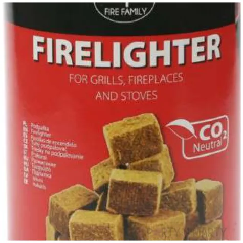 podpalka do grilla i kominka kostki szare tuba firefamily 100 szt
