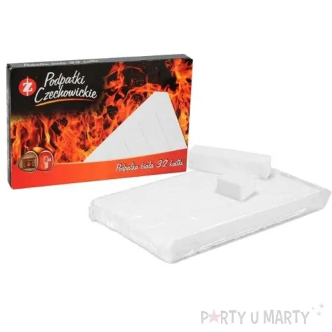 podpalka do kominka biale kostki ravi 32 szt