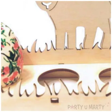 podstawka do jajek trawa owieczka drewno 150x96x61 mm