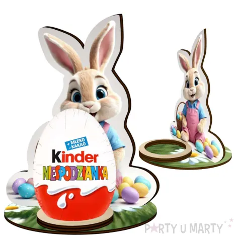 podstawka na jajko dekoracja na wielkanoc pani krolik figurka prezent na zajaca