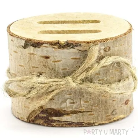 podstawka na obraczki drewniana partydeco 6x4 cm