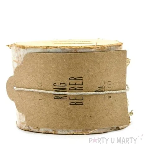 podstawka na obraczki drewniana partydeco 6x4 cm