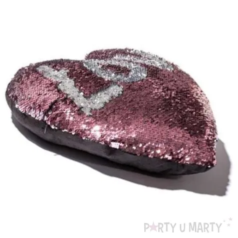 poduszka cekinowe serce rozowa gadgetmaster