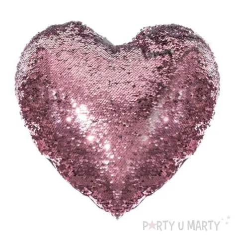 poduszka cekinowe serce rozowa gadgetmaster