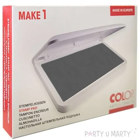 poduszka do stempli make 1 pudelko nasaczona szara tusz wodny colop 90 x 50 mm