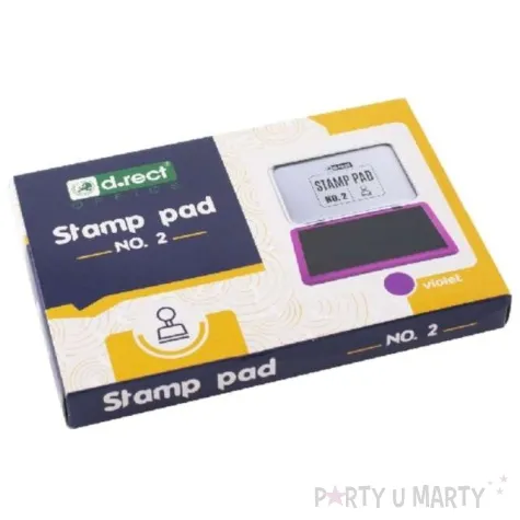 poduszka do stempli metalowe pudelko nasaczona fioletowa tusz wodny d rect 110 x 70 mm