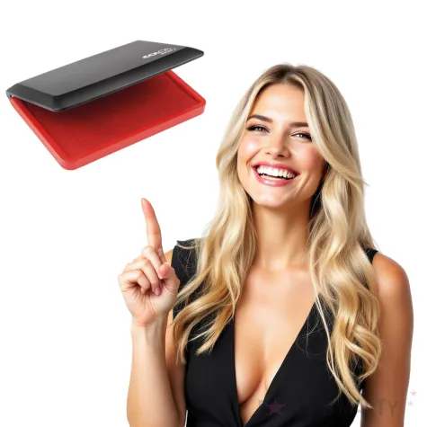 poduszka do stempli micro 2 pudelko nasaczona czerwona tusz wodny colop 110 x 70 mm