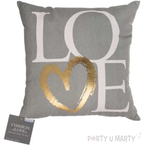 poduszka love szara ootb 40 x 40 cm