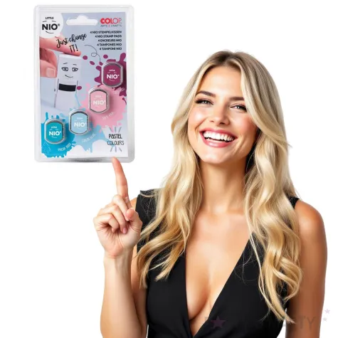 poduszki do pieczatek nio kolory pastelowe mix 4 szt