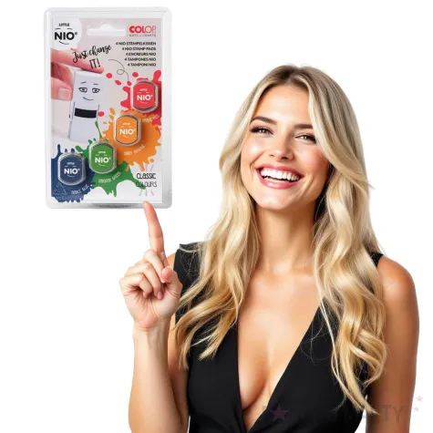 poduszki do pieczatek nio kolory podstawowe mix 4 szt