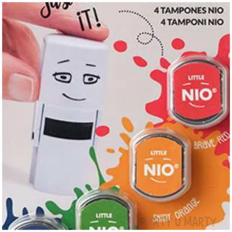 poduszki do pieczatek nio kolory podstawowe mix 4 szt