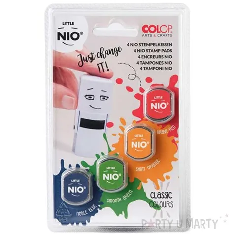 poduszki do pieczatek nio kolory podstawowe mix 4 szt