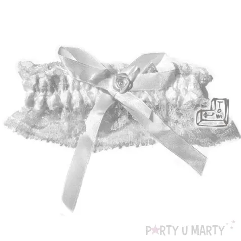 podwiazka biala trzykardka z rozyczka