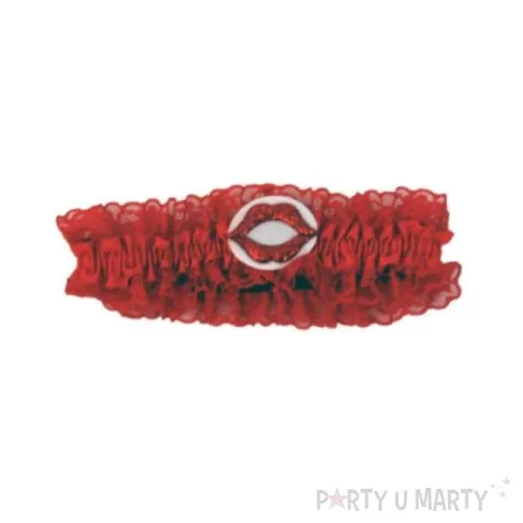 podwiazka czerwona z ustami 1 szt