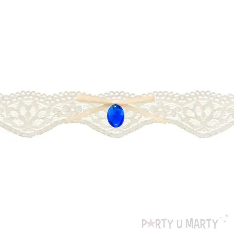 podwiazka koronkowa kremowa 1 szt
