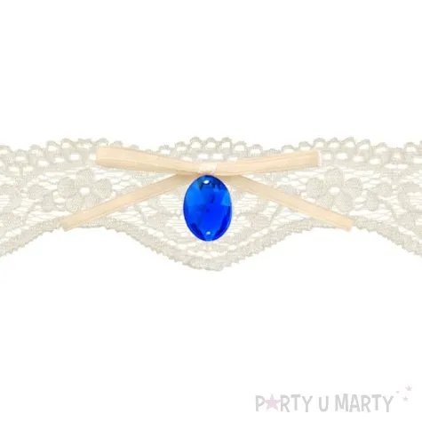 podwiazka koronkowa kremowa 1 szt