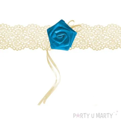 podwiazka koronkowa kremowa 1 szt