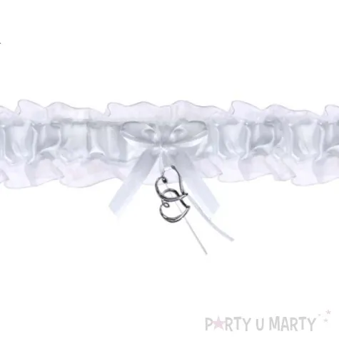 podwiazka z serduszkami bialy 1szt