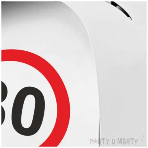 podziekowania dla gosci pudeleczka na slodycze 80 urodziny traffic birthday 7 5 x 6 5 cm 6 szt