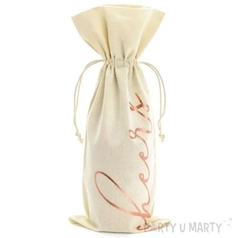 podziekowania dla gosci woreczek cheers bawelniany partydeco 5 szt