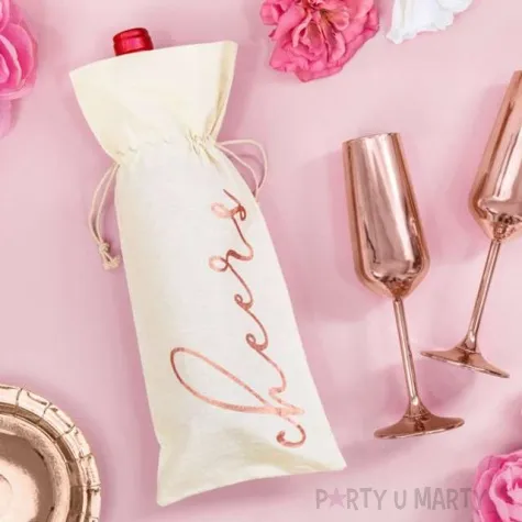 podziekowania dla gosci woreczek cheers bawelniany partydeco 5 szt