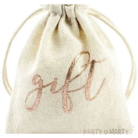 podziekowania dla gosci woreczek gift bawelniany partydeco 10 szt