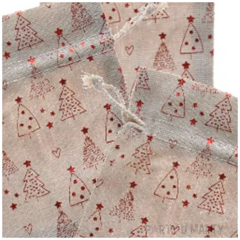 podziekowania dla gosci woreczki w choinki jutowe arpex 3 szt