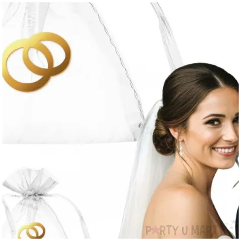 podziekowania na slub splecione obraczki 7 5 x 10 cm 5 szt