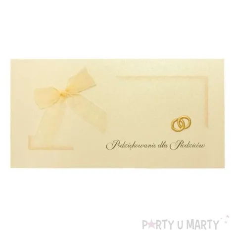 podziekowanie dla rodzicow kremowy 1szt