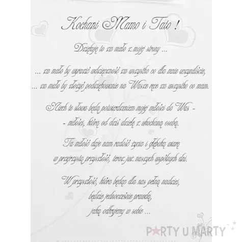 podziekowanie dla rodzicow ozdobne pudelko 1szt