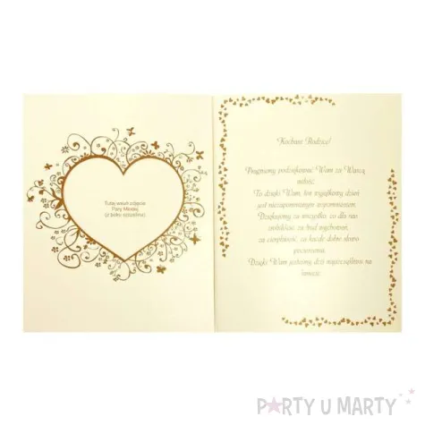 podziekowanie dla rodzicow ze zdobieniami 1szt