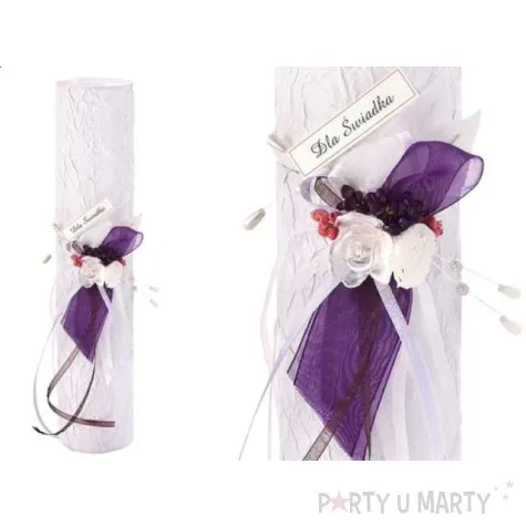 podziekowanie dla swiadka ozdobna tuba 1 szt