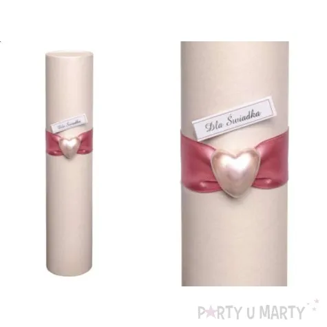 podziekowanie dla swiadka ozdobna tuba 1szt