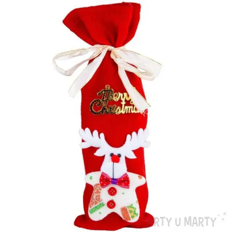 pokrowiec na butelke renifer merry christmas czakos