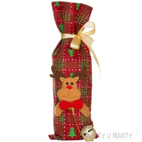 pokrowiec na butelke renifer z dzwoneczkiem czakos