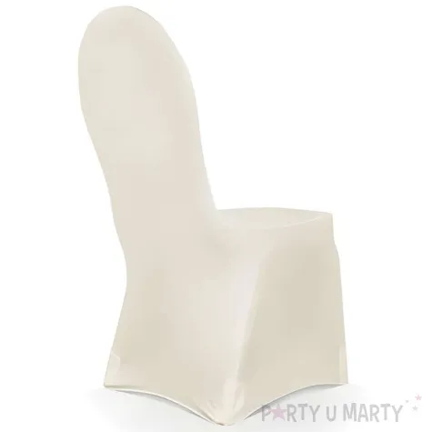 pokrowiec na krzes o classic matowy cappuccino partydeco 1 szt