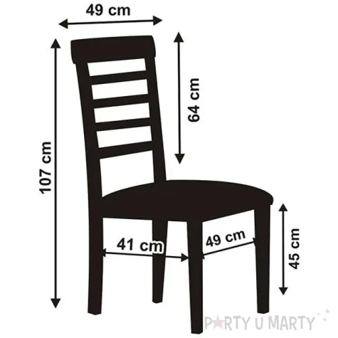 pokrowiec na krzeslo classic matowy bialy partydeco 1 szt