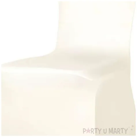 pokrowiec na krzeslo classic matowy kremowy partydeco 1 szt
