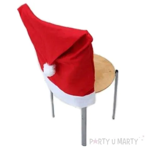 pokrowiec na krzeslo czapka mikolaja 49x72 cm