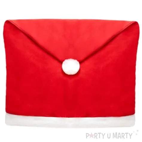 pokrowiec na krzeslo czapka mikolaja kraszek 58x50 cm 2 szt