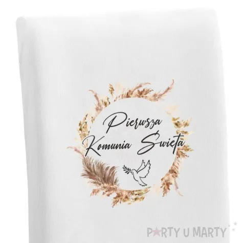pokrowiec na krzeslo komunia swieta boho
