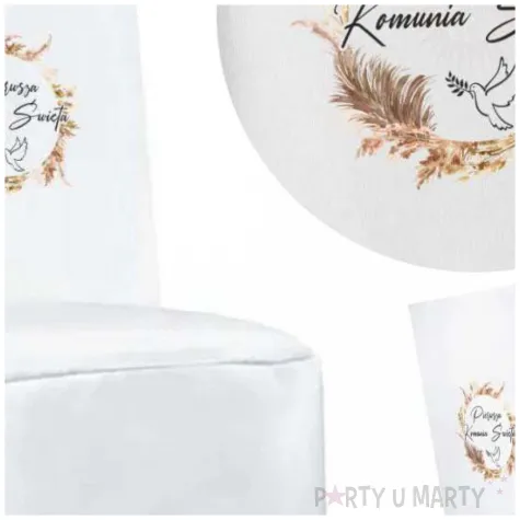 pokrowiec na krzeslo komunia swieta boho