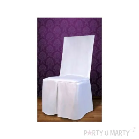 pokrowiec z grubej matowej satyny bialy 1szt