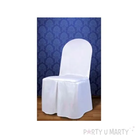 pokrowiec z grubej matowej satyny bialy 1szt