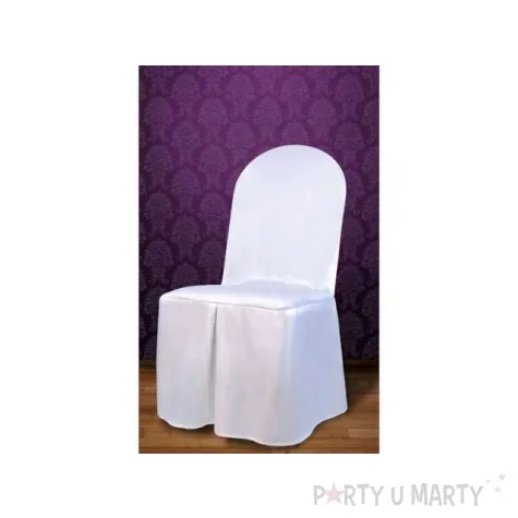 pokrowiec z grubej matowej satyny bialy 1szt