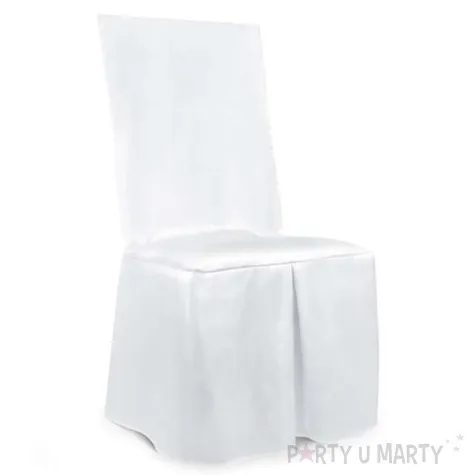 pokrowiec z grubej matowej satyny bialy 1szt