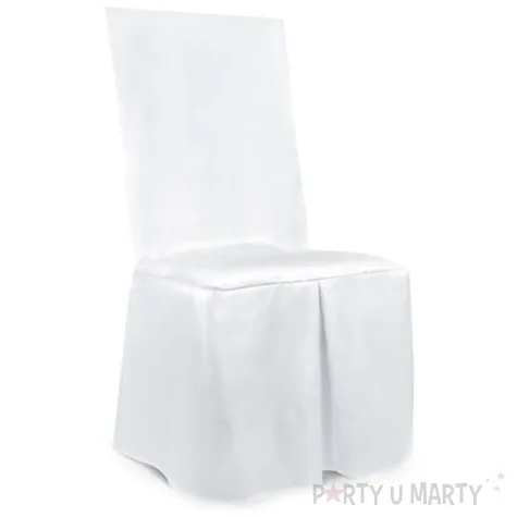 pokrowiec z grubej matowej satyny bialy 1szt