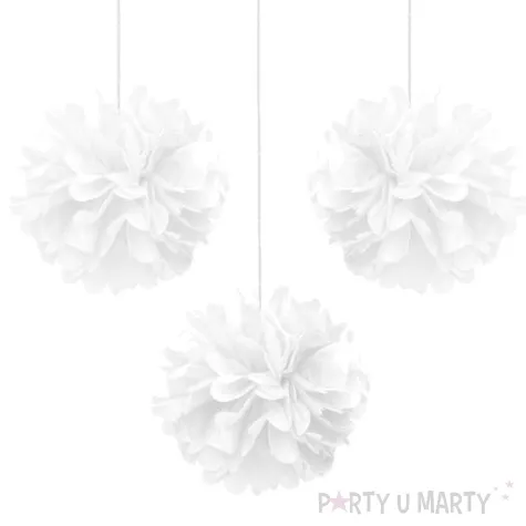pompon bibulowy classic bialy amscan 3 szt